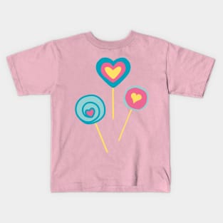 Yellow lollipops sweet love Kids T-Shirt